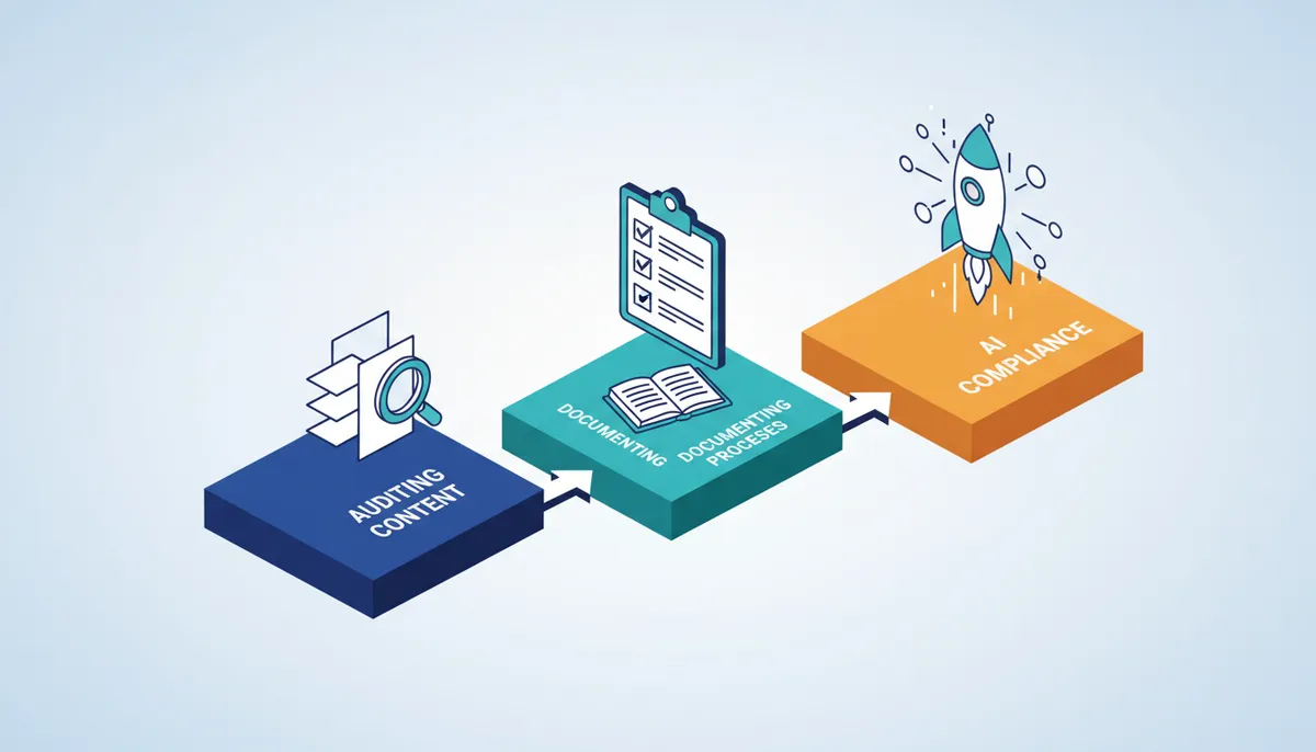Conceptual illustration for Operational Workflows for Auditing and Documenting AI Content Compliance