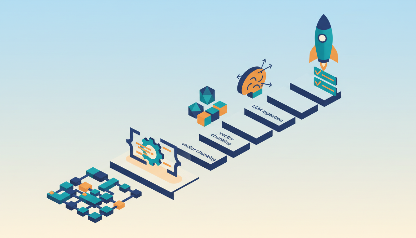 Conceptual illustration for Building LLM-Ready Architecture Through Automated Schema and Chunking