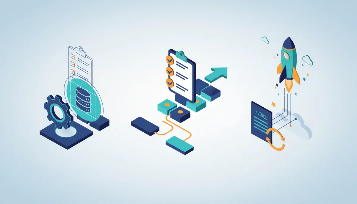 Conceptual illustration for Configuring AutoQuote Integration for End-to-End Invoice Automation