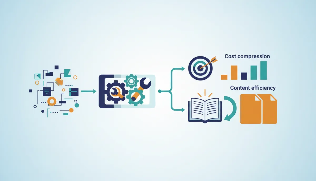 Conceptual illustration for Measurable ROI from Consolidated Content Operations