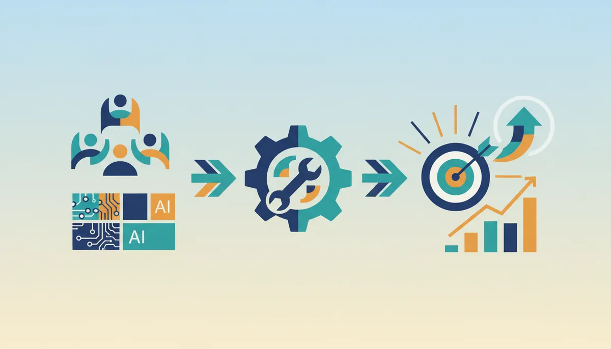 Conceptual illustration for Measurable ROI and Engagement Metrics of Hybrid Content Models