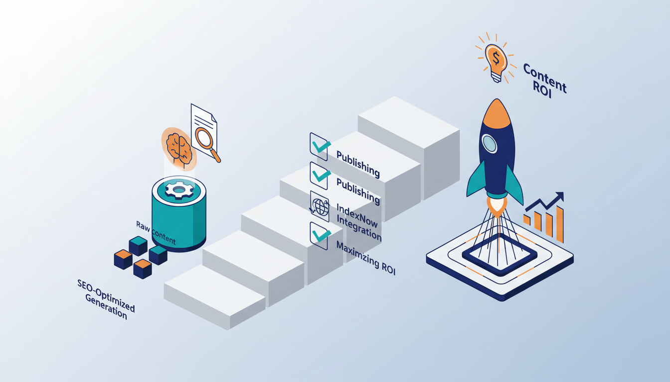 Conceptual illustration for Implementing an Automated AI Content Plan for Maximum ROI