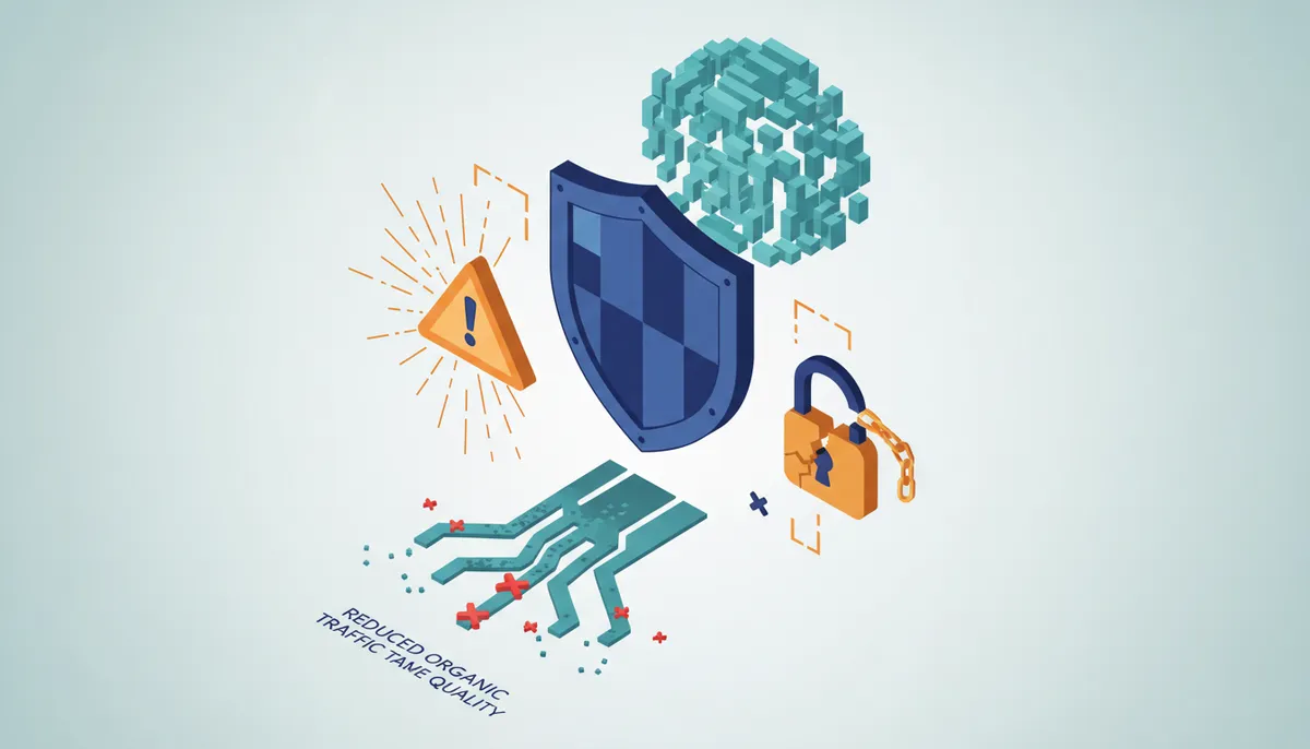 Conceptual illustration for Operational Risks and Quality Control in Automated Search Optimization