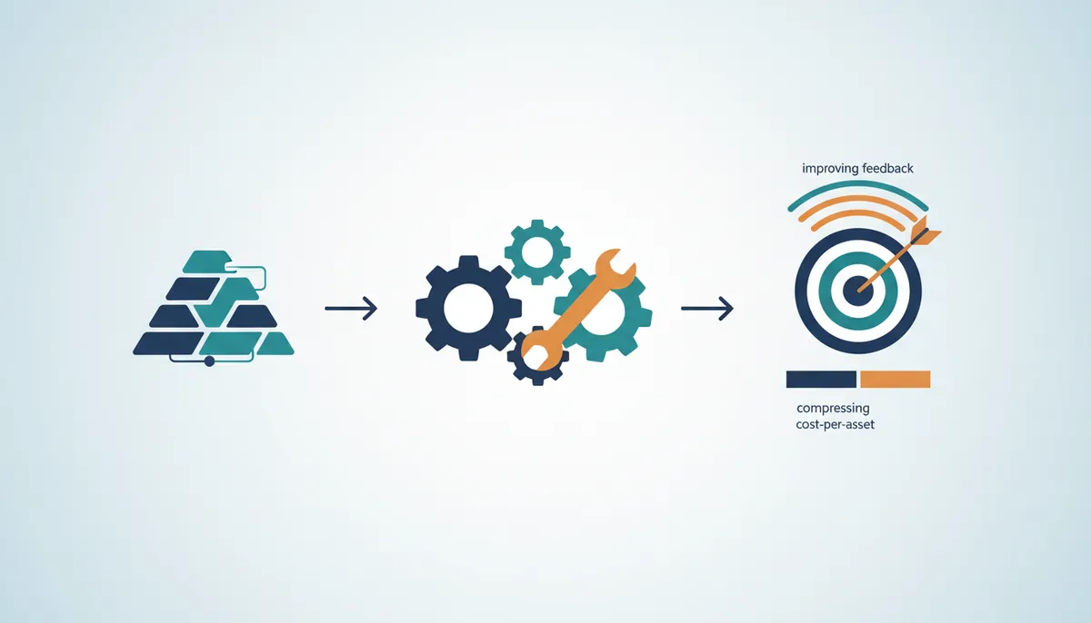 Conceptual illustration for Measurable ROI from Operationalizing Content in Lean B2B Environments