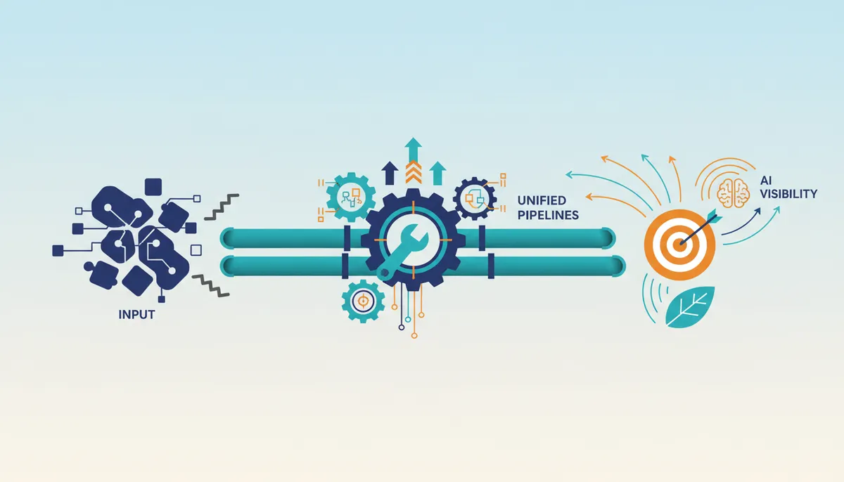 Conceptual illustration for Deploying a Unified Content Pipeline for Maximum Organic Reach