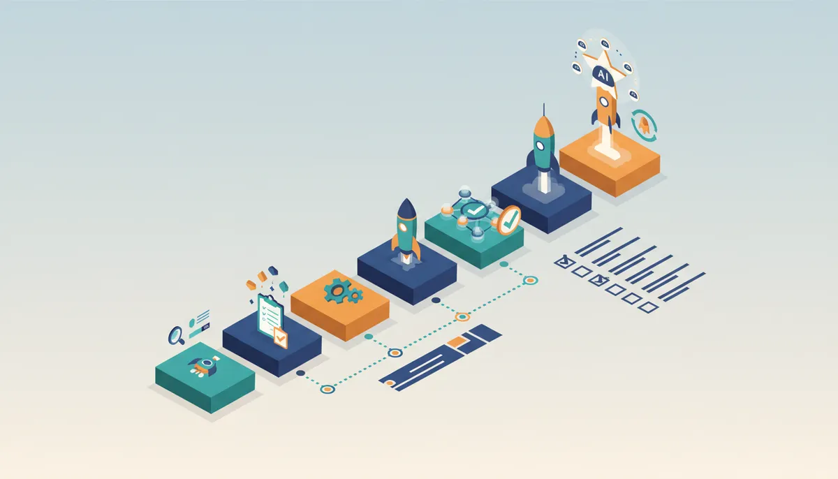 Conceptual illustration for Implementation Roadmap for Integrating AI Agents into SEO Workflows