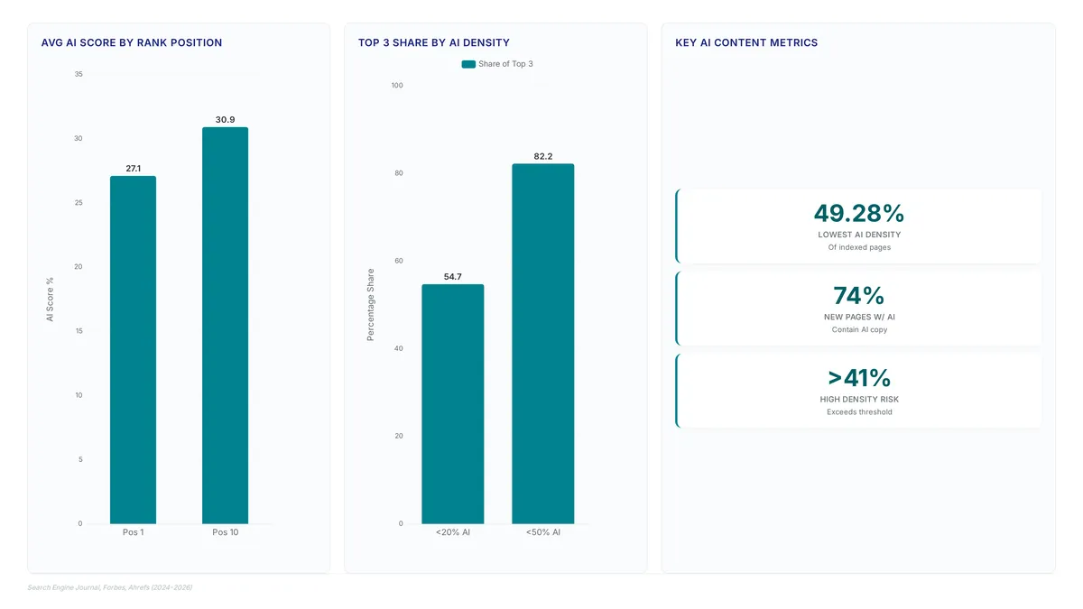 AI density data: Why top pages stay under 20%