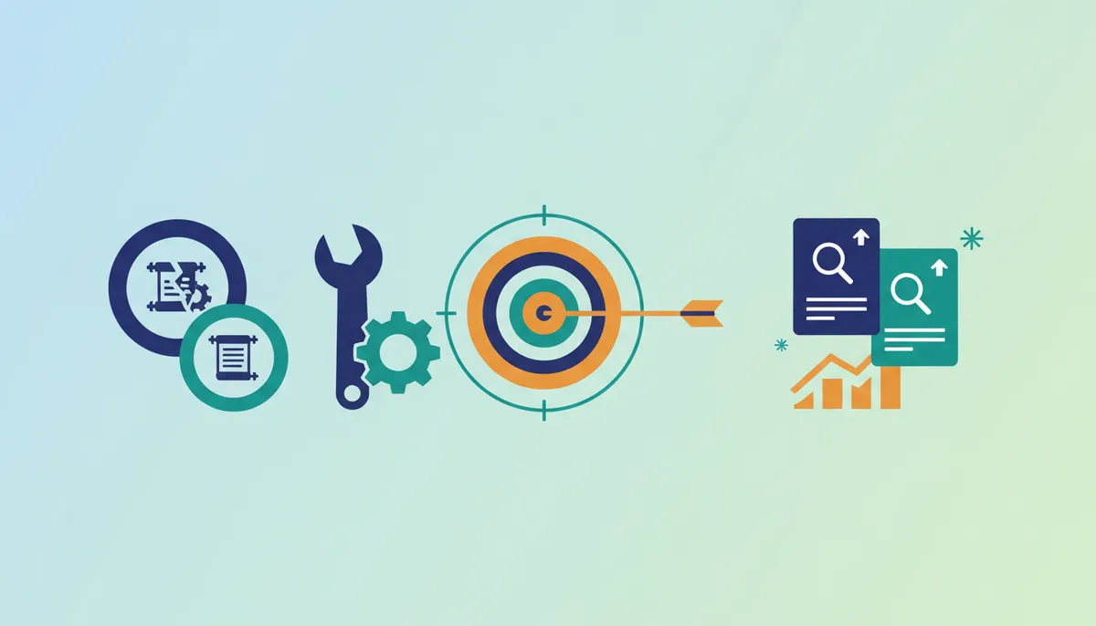 Conceptual illustration for Strategic Content Optimization Through Keyword Targeting and Asset Consolidation